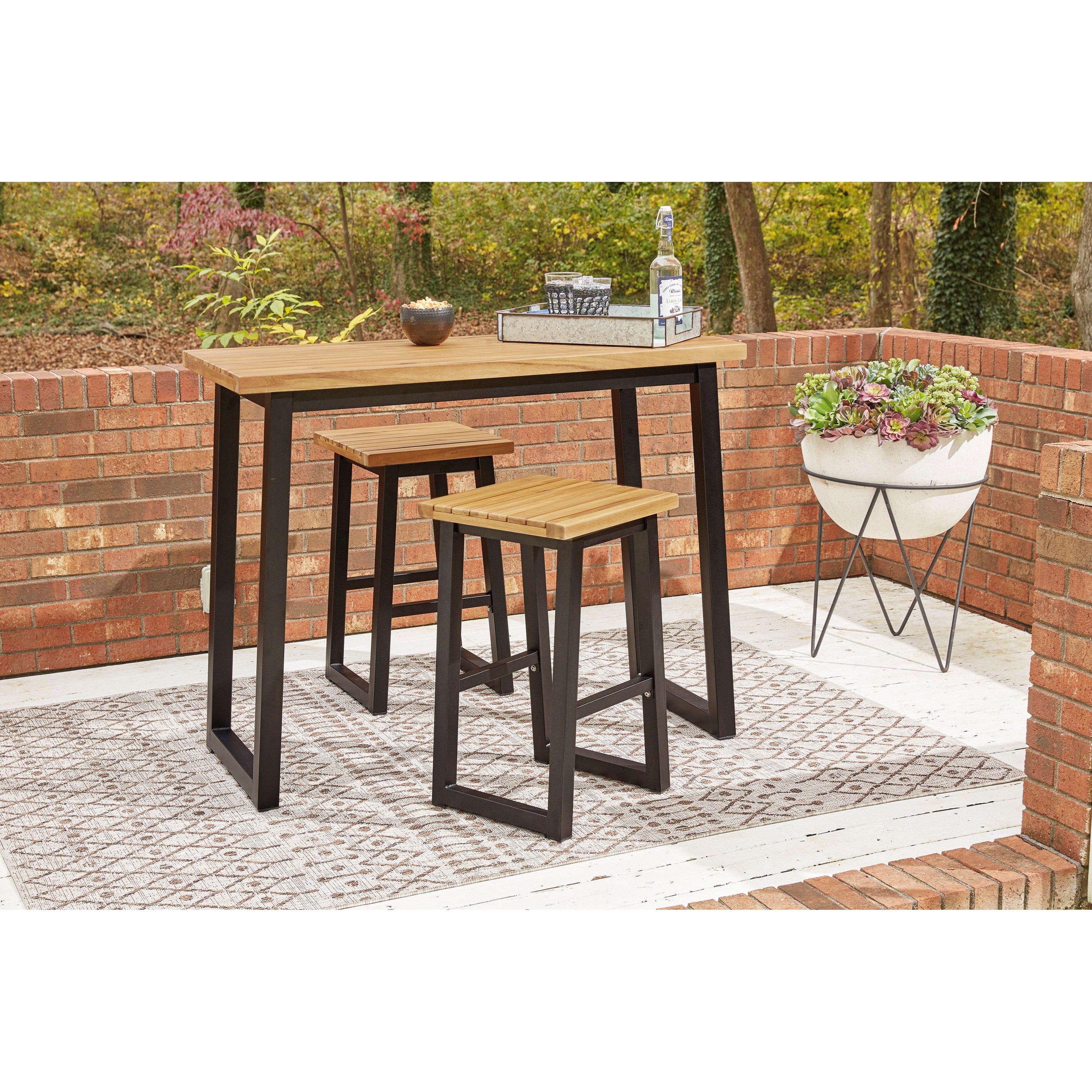 Ashley bar table and chairs cheap